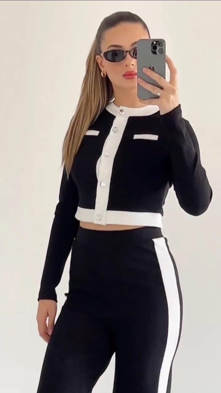 Cozy Fleece Co-ord Set | Cropped Cardigan & Wide Leg Pant