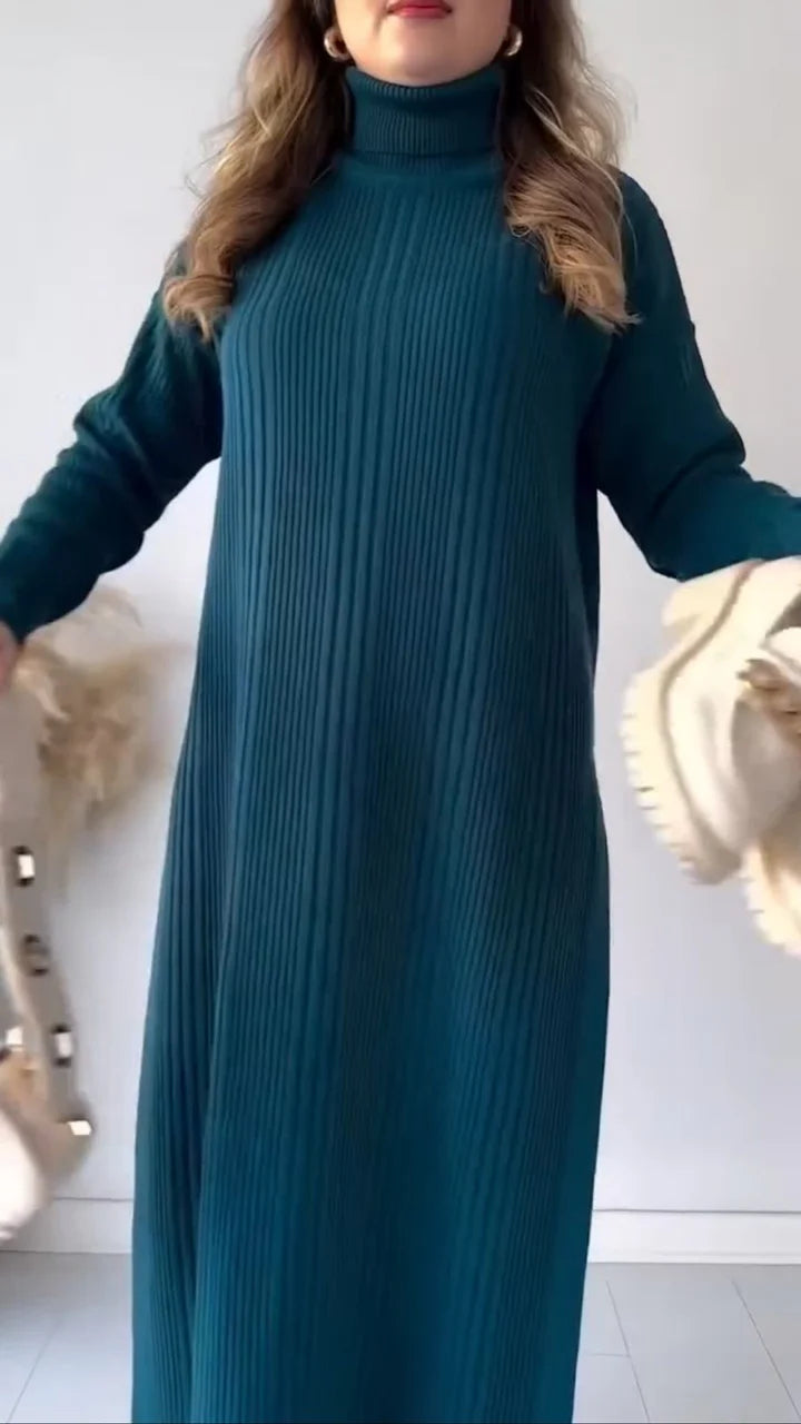 Winter ribb lining long maxi suit