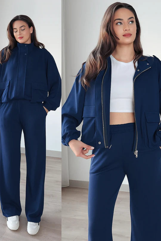 Classic Zipper Tracksuit Set