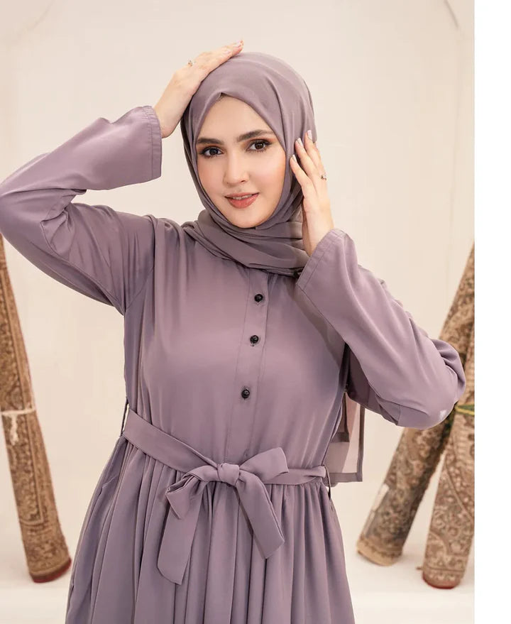 Raisin Purple Abaya With Stoller
