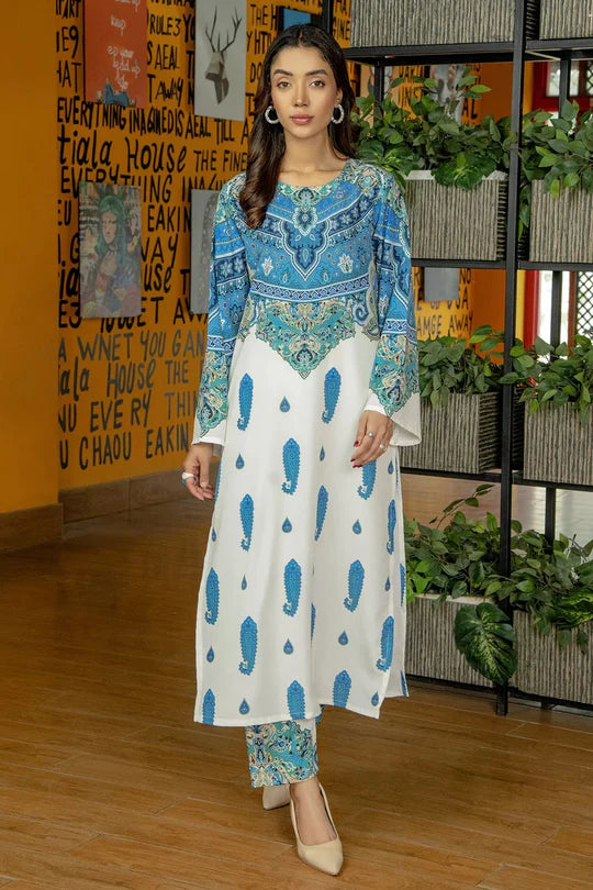 Blue Paisley Long Dress