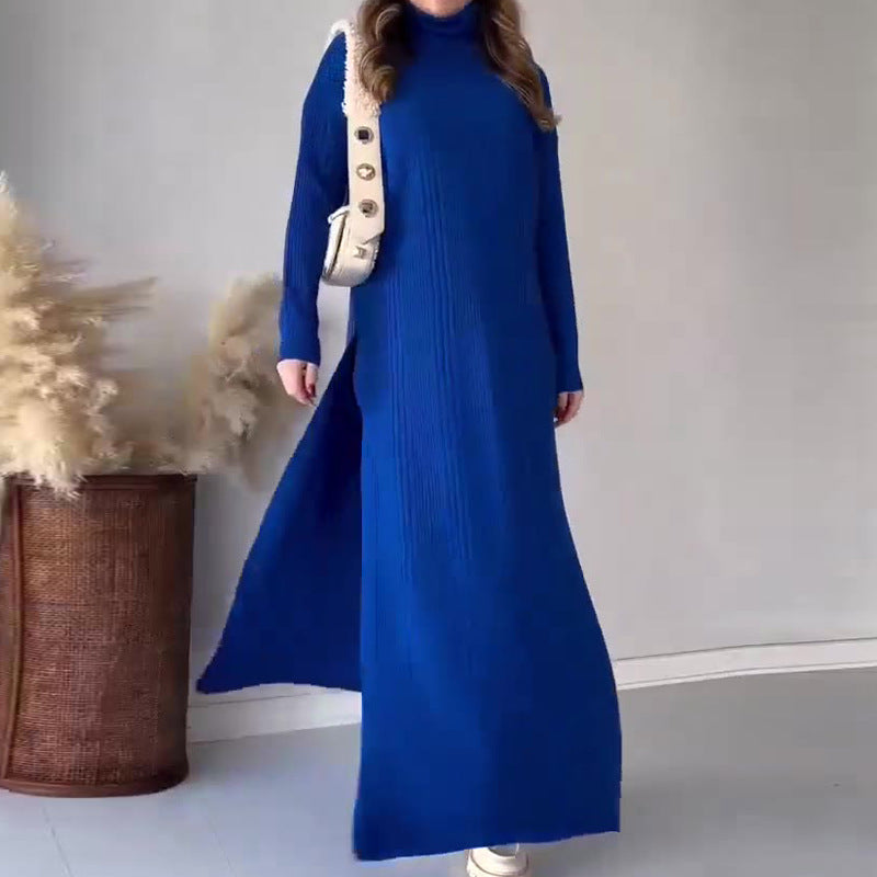 Winter ribb lining long maxi suit