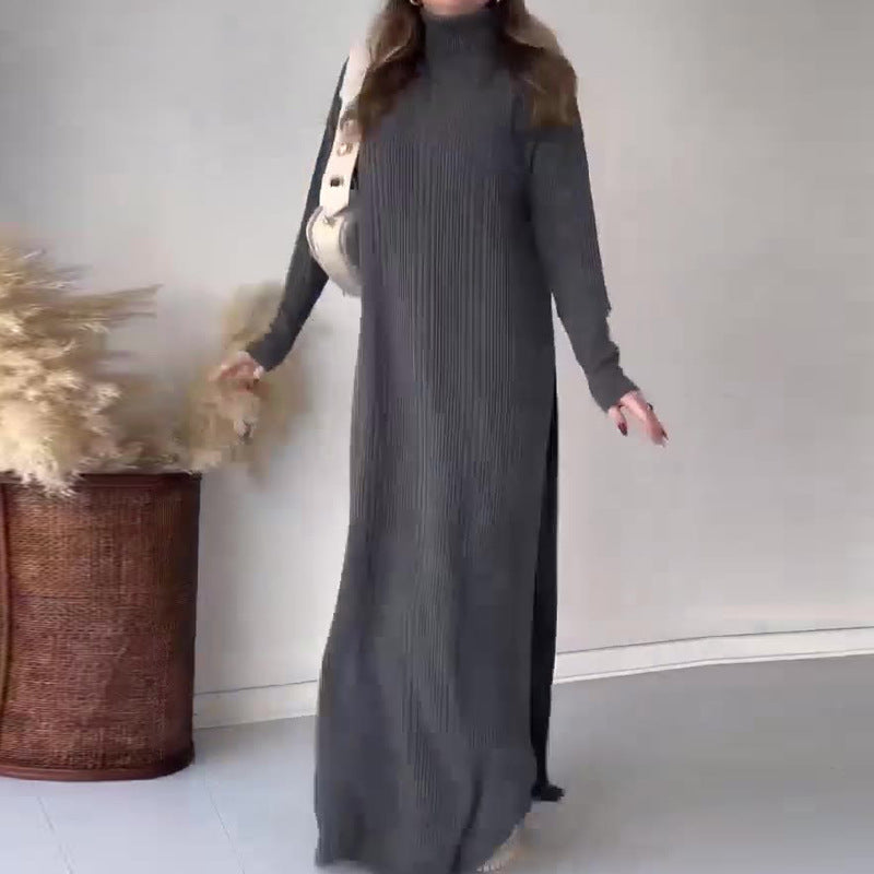 Winter ribb lining long maxi suit